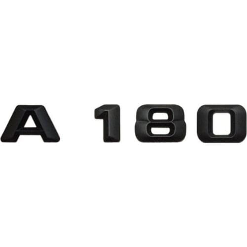 Matt Black " A 180 " Car Trunk Rear Letters Word Badge Emblem Letter Decal Sticker for Mercedes Benz W176 A Class A180