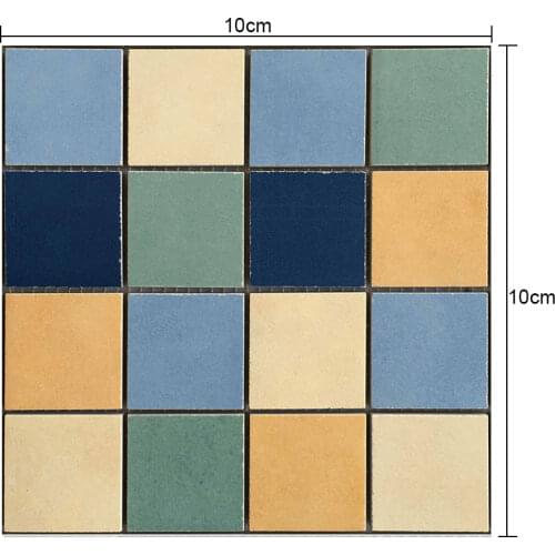 MSC008 10pcs*10cm*10cm 3D mosaic creative tile stickers for home decoration DIY waterproof wall stickers and floor stickers