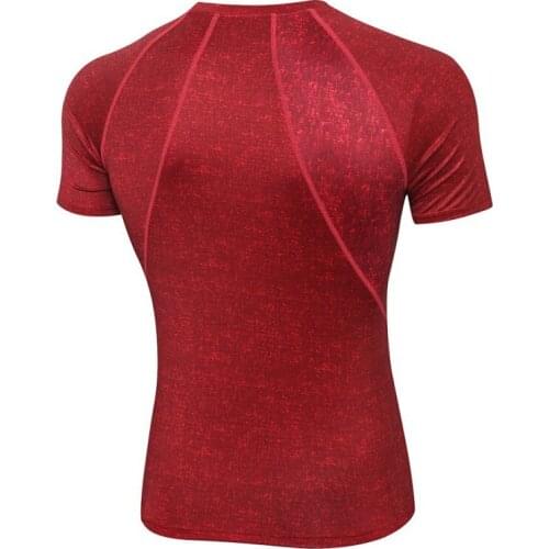 Mens Sports Short Sleeve Loose Camouflage Print Fitness Clothes Running Training High Elasticity Quick-drying T-shirt F