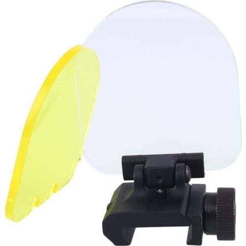 Hunting Shooting Eye Protector Kit Foldable Sight Scope Lens Screen Protector Cover White & Yellow Shield And Rail Mount