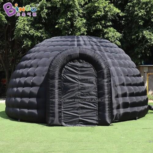Customized 6x6x3.5 Meters Inflatable Black Dome Tent For Event / Inflated Igloo Balloons - BG-T0327-2
