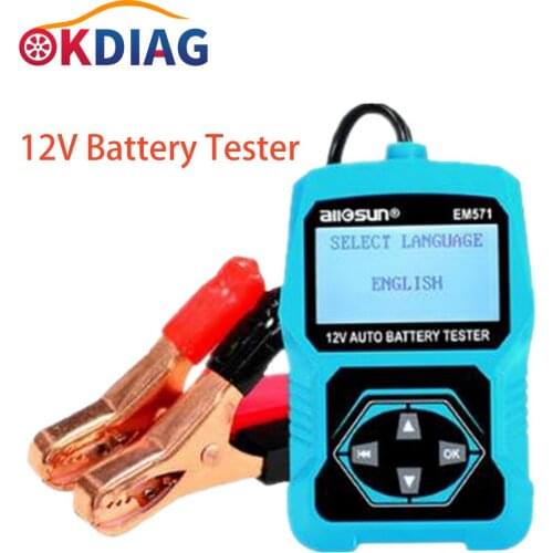Newest 12V Automotive Vehicle Car Battery Tester 3 in 1 Multifunction Check Meter Digital Analyzer Diagnostic ALL-SUN EM571