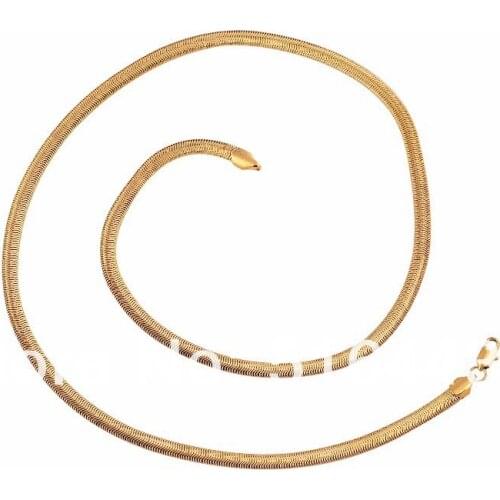 New Arrival Top Jewelry Fashion 18K Gold GP Womens Mens Costume Snake Necklaces Wholesale Jewelry Lots A978