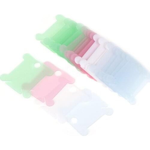 NEW 50Pcs Embroidery Floss Craft Thread Bobbin Cross Stitch Storage Holder Plastic Sewing Tools