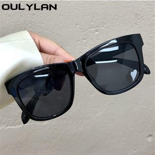 Oulylan Womens Sunglasses Trendy Square Sun Glasses Men Luxury Vintage Gradient Shades Eyeglasses Ladies Classic Goggles UV400