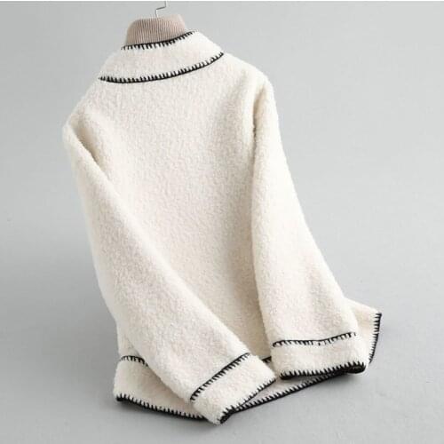 Coat Fur Real Winter Coat Women Sheep Shearling Jacket Real Wool Coat Female Short Korean Jackets Manteau Femme MY4441 s