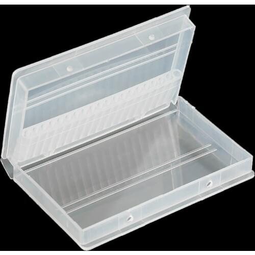 1pc 20/30 Holes Plastic Holder Transparent Nail Drill Bit Acrylic Box Display Stand Container for 3/32" Bit Drill Tool