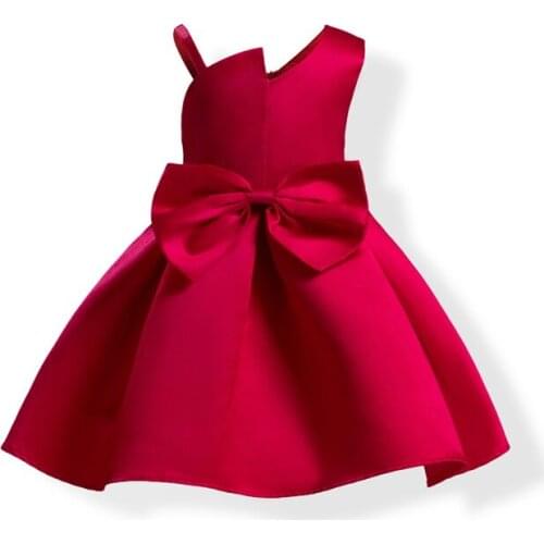 Baby Girls Bow Dress Kids Evening Clothes Children Princess Dresses For Party And Wedding 100-150cm