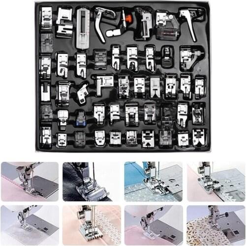 Aiskaer Professional 48pcs Sewing Machine Presser Feet Set for Brother, Babylock, Singer, Janome, Elna, Toyota, 5BB5083