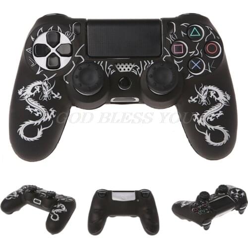 Chinese Dragons Silicone Gamepad Cover Case + 2 Joystick Caps For PS4 Controller Drop Shipping