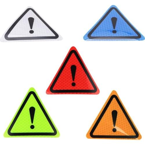 Universal Reflective Stickers Car Bodywork Decorative Paster Motorcycle Triangle Warning Label DIY Reflective Warning Sticker