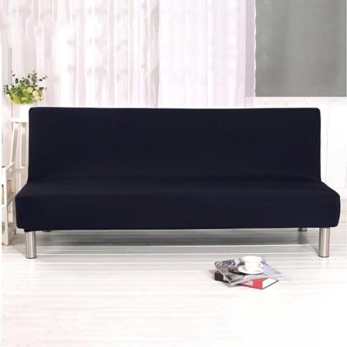 Universal Size Plush Sofa Bed Cover Armless Folding Seat Slipcover Stretch Covers Cheap Couch Protector Elastic Cover