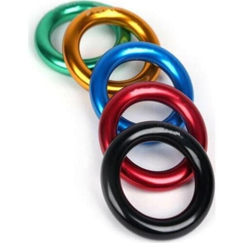 Aluminum Alloy climbing top ring multi-function rings climbing tree flat belt Ring outdoor Camping Equipment