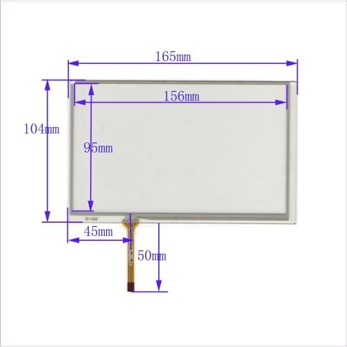ZhiYuSun wholesale 5PCS/Lot 165*104mm 7.1inch 4lines resistance screen for car DVD redio this is compatible TP1602