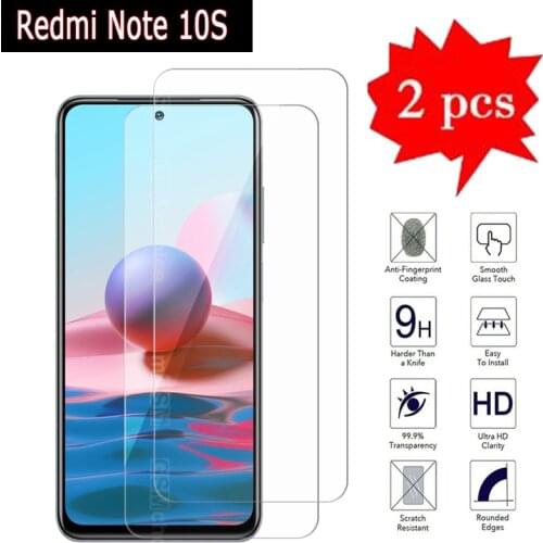 2-1Pcs Premium Glass For Xiaomi Redmi Note 10s Cover Phone Protection Film On Redmi Note10 S HD Explosion Proof Tempered Glass