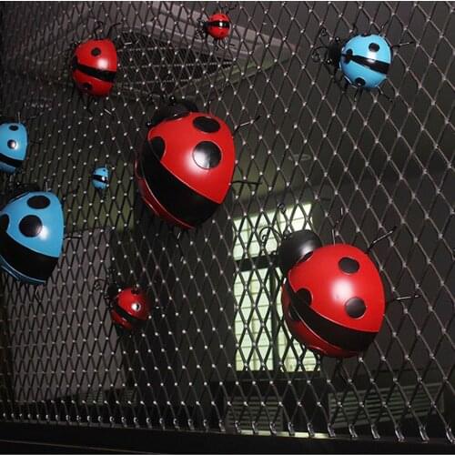 2Pcs Miniature Ladybird Garden Ornament Figurine Dollhouse Handcraft Kids Play Toys Games Gift