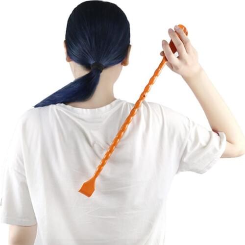 2 In 1 Multifunction Back Scratcher Shoehorn Cucurbit Shaped Anti-Slip Long Handle Shoe Horn Manual Massager Shoe Lifter Tools