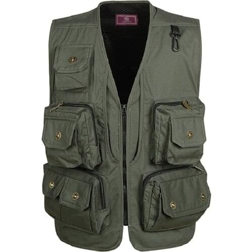 2021Fishing Jacket Quick-drying Mesh Vest Multi-Pocket Photography Light Outdoor Vest Multi Pockets Summer Mesh Vest Waistcoat