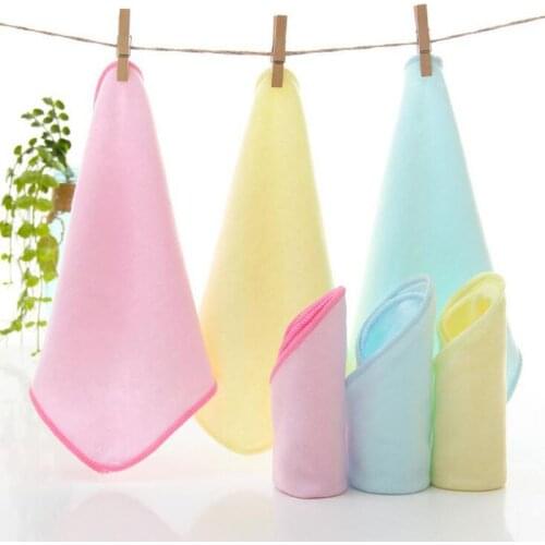 3pcs/set Baby Towel Square Face Towel Bamboo Fiber Infant Handkerchiefs Soft Wipe Bathing Towel Kids Cotton Bath Towels 20*20cm