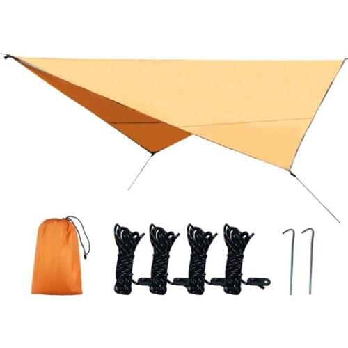 320*250cm Outdoor Tent Sun Awning Camping Rain Shelter Anti Fly UV Garden and Beach Mat Shade Tent Ultralight Portable