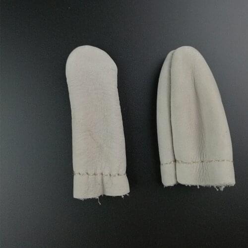 5 Pairs Safe Real Leather Needle Felting for Thumb Index Finger Protector Thimble Protection Guard Hand Craft Embroidery Tool