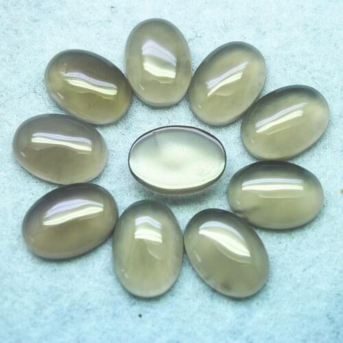6pcs nature grey agate stone cabochons oval shape 13x18mm no hole beads cabs for women pendants free shipping faster shipping