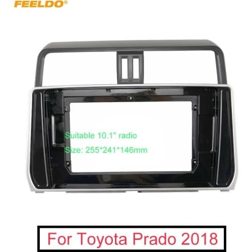 FEELDO Car Audio Stereo 2DIN Fascia Frame Adapter For Toyota Prado 10.1" Big Screen DVD Player Dash Fitting Panel Frame Kit