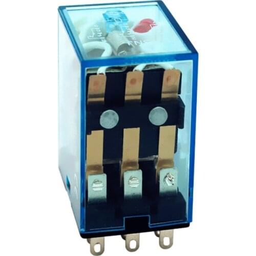 Free shipping (10pcs/lot) HH53P my3 ac 24v 11 pin relay 12v 36v 48v 110v 220v DC/AC 5A mini electromagnets 3pdt relay