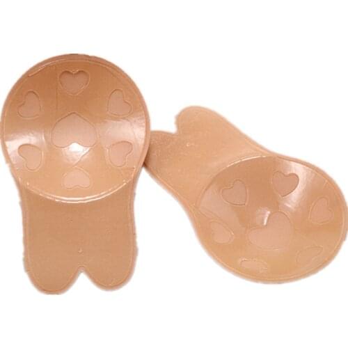 Women Push Up Bras For Self Adhesive Silicone Strapless Invisible Bra Reusable Sticky Breast Lift Up Tape Kawaii Rabbit Bra Pads