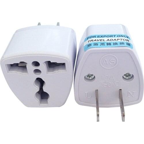 DINTO 100pcs/lot Universal Travel Power Plug EU UK AU to US Household Outlet Plug Adapter Portable Adaptor Converters