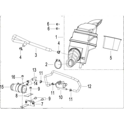 Air cleaner air filter core page of Benelli TNT135 TNT125