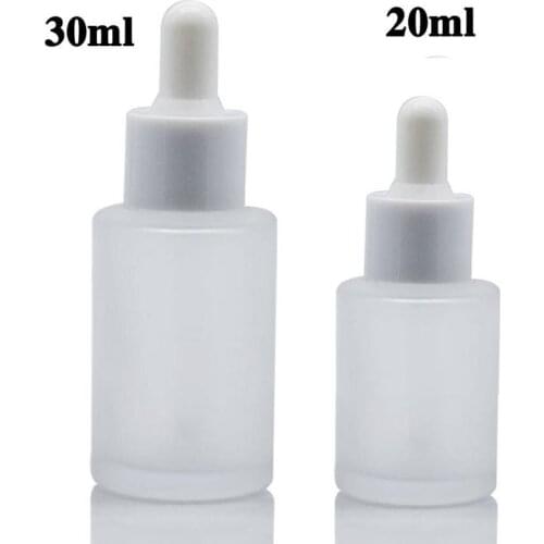 Dropper Bottle Tubes Frosted Clear Glass Aromatherapy Liquid for Essential Massage Oil Pipette Refillable Bottles Container