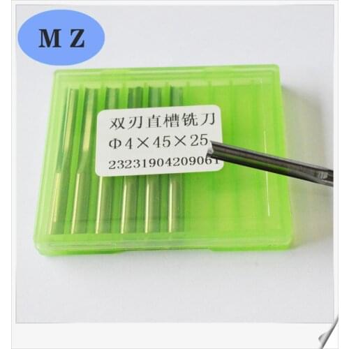 10 pieces 3.175 mm 22 mm two flutes straight slot end mill CNC two dimension cutting tools router bit