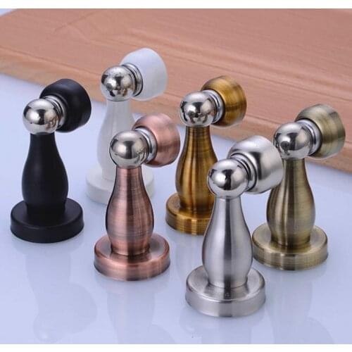 Stainless Steel Doorstop Strong Magnetic Door Stop Stopper Holder Catch Door Suction Door Hardware 5colors
