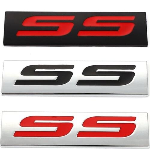 3D Metal SS Logo Badge Decals Emblems Stickers for Chevrolet Cruze Camaro Captiva Aveo Silverado Lacetti Spark Epica Car Styling