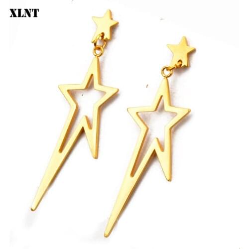 XLNT Fashion Statement Earrings 2019 Big Star Geometric earrings For Women Hanging Dangle Earrings Drop Earing modern Jewelry
