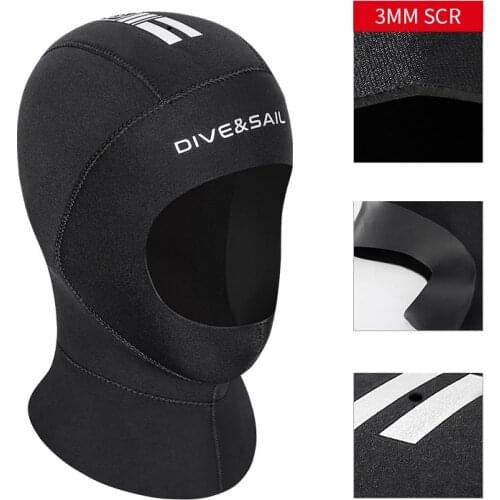 3MM Neoprene Scuba Diving Hood With Shoulder Snorkeling Equipment Hat Cap Winter Swim Warm Wetsuit Spearfishing