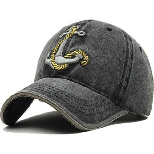 New Anchor Wash Embroidered Baseball CAP, Ladies Wash Retro Leisure Cap, Mens Outdoor Sun Visor