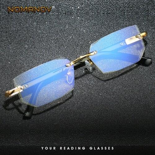 NOMANOV Luxury Diamond Cutting Anti-blue Light Radiation Protection Reading Glasses 0 +0.75 +1.5 +1.75 +2 +2.25 +2.5 +2.75 To +4