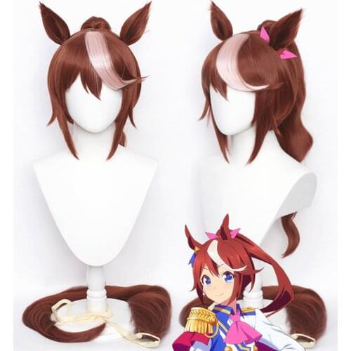 Anime Pretty Derby Tokai Teio Cosplay Wig Heat Resistant Synthetic Hair Carnival Halloween Party Props