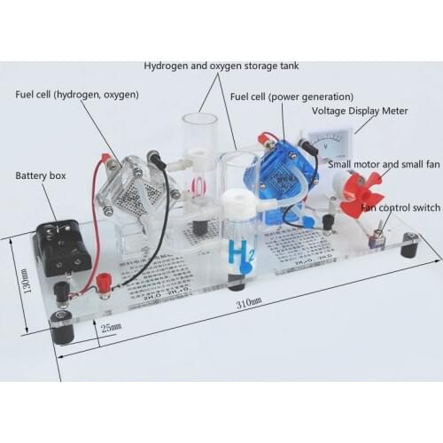 Proton membrane hydrogen fuel cell, teaching instrument