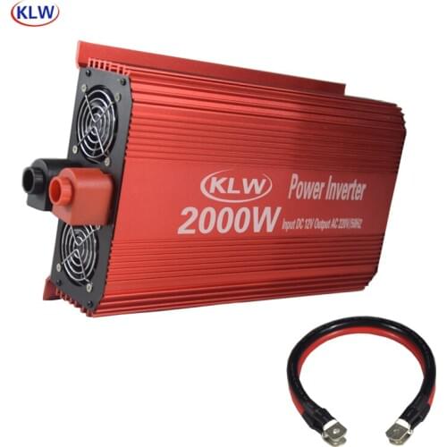 5V 2.1A USB 2000W Watt DC 12V to AC 220V Portable Power Inverter Charger Converter Adapter DC 12 to AC 220 Modified Sine Wave