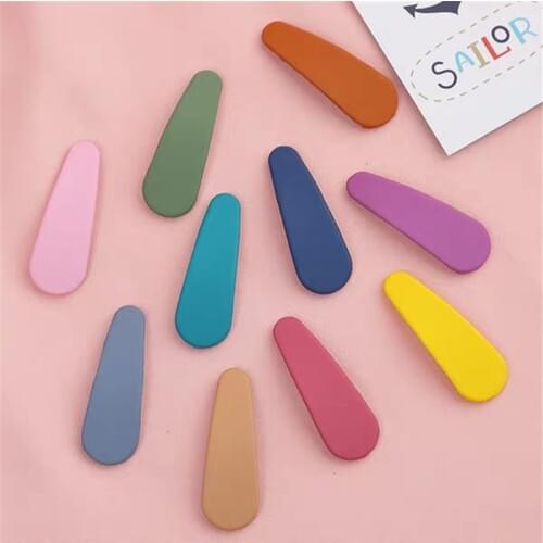 10 Piece Cute Candy Color Plastic Acrylic Hair Clips Girls' 2 Inch Barrettes Kids Hair Accessories