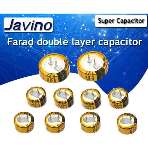 2PCS High-capacity Super Farad Capacitor 5.5V 0.1/0.33/0.47/1.5F C-type Double Layer Capacitor DIY KIT