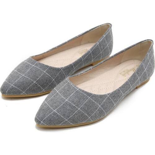 Women Black Flat Large Size 33-43 Casual Shoes Spring Summer Simple Shoes Ballet Flat High Quality Shoes