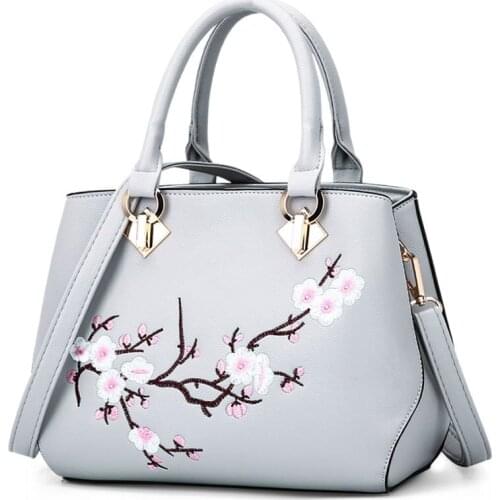 Women Bag Ladies fashion embroidered retro casual beach bags flower handbag Zipper shoulder bag Messenger bags