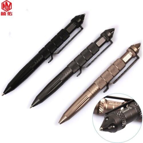 1PCS Tactical Defense Pen Pocket Aluminum Anti-Slip Military Tungsten Steel Head Glass Breaker Survival Tool Tactical Pen