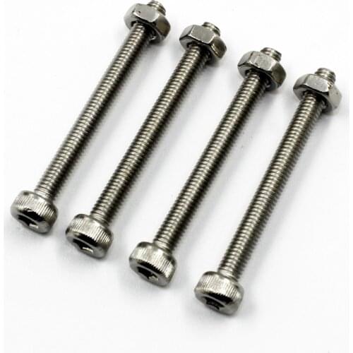 10pcs M3 x 30mm A2-70 304 DIN912 Stainless Steel Allen Hex Head Socket Cap Screw Bolt With Nuts