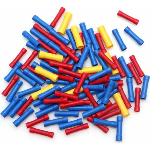 100Pcs Assorted Insulated Electrical Wire Cable Terminal Crimp Connector Set Kit