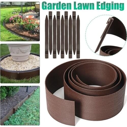 3M Landscape Edging Garden Border Lawn Backyard Edge+10 Edging Nail Stake Spikes